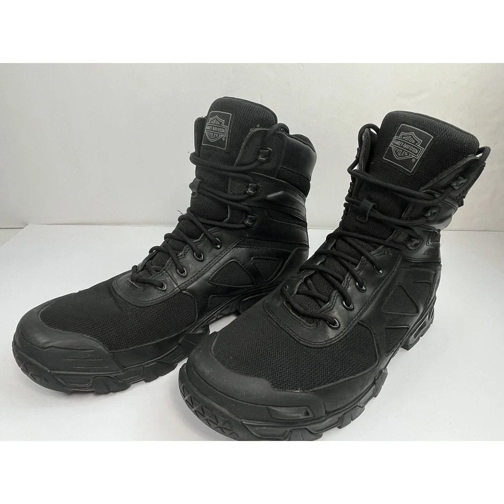 Harley-Davidson Allen Mens Size 13M Waterproof Vented Black Lace Boots D96062